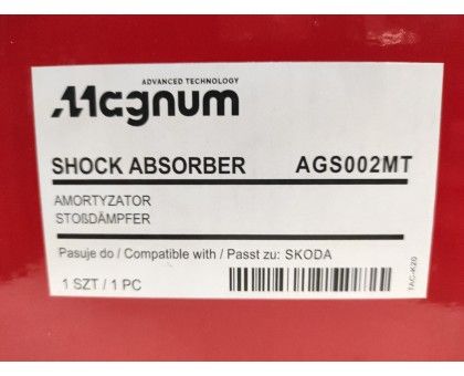 Передний газомасляный амортизатор Magnum (AGS002MT) Skoda Felicia