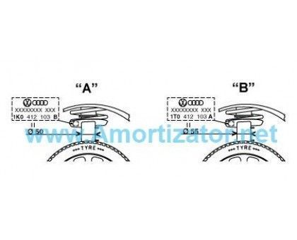 Передній амортизатор MONROE (5550080) VW GOLF PLUS, VW GOLF, VW JETTA,