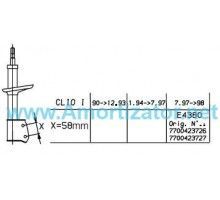 Амортизатор передній MONROE (E4380) RENAULT CLIO I, газомасляний