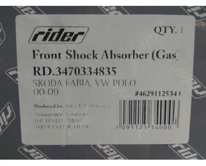 Передний газомасляный амортизатор Rider (RD.3470334835) Skoda Roomster
