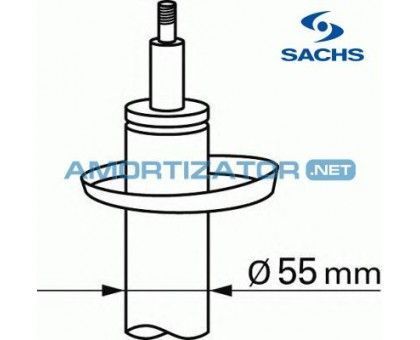 Передний газомасляный амортизатор Сакс (317575) на Шкода Октавия А5 (55 мм)