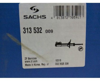 Амортизатор SACHS 313532, KIA CARENS III (UN), передний правый, газомасляный