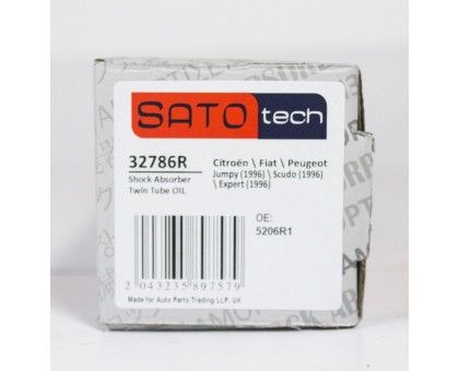 Задний масляный амортизатор SATO tech (32786R) Citroen Jumpy I 1997-2007, 400 мм