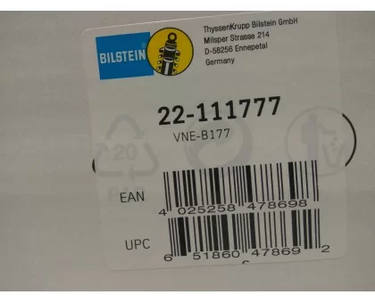 Передний правый газомасляный амортизатор Бильштайн (22-111777) на Мазда 2 (2004-2007) Передний правый газомасляный амортизатор Бильштайн (22-111777) на Мазда 2 (2004-2007)