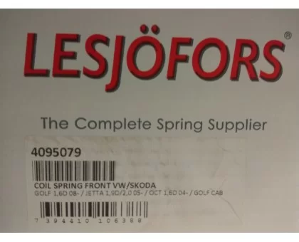 Передня пружина SKODA OCTAVIA, VW GOLF, VW JETTA III (1K2), LESJOFORS 4095079 Передня пружина SKODA OCTAVIA, VW GOLF, VW JETTA III (1K2), LESJOFORS 4095079