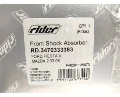 Передний правый газомасляный амортизатор Rider (RD.3470333383) Mazda 2 (2004-2007) Передний правый газомасляный амортизатор Rider (RD.3470333383) Mazda 2 (2004-2007)