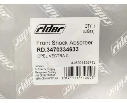 Передний левый газомасляный амортизатор Rider (RD.3470334633) Opel Signum (2003-) Передний левый газомасляный амортизатор Rider (RD.3470334633) Opel Signum (2003-)