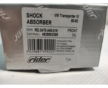 Передній амортизатор масляний Rider (RD.3470.445.019) VW Transporter T3 (1980-1990) Передній амортизатор масляний Rider (RD.3470.445.019) VW Transporter T3 (1980-1990)