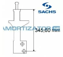 Амортизатор SACHS 170381, VW PASSAT (3A2, 35I), VW PASSAT Variant (3A5, 35I), передний, масляный