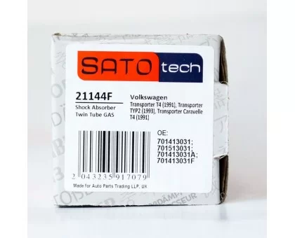 Передний газомасляный амортизатор SATO tech (21144F) VW Transporter T4 (1990-2003) Передний газомасляный амортизатор SATO tech (21144F) VW Transporter T4 (1990-2003)